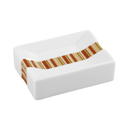 Soap Dish Stripes Orange