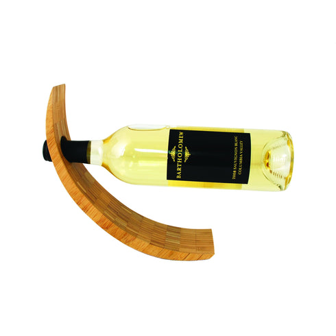 Floating Curved Wine Bottle Stand