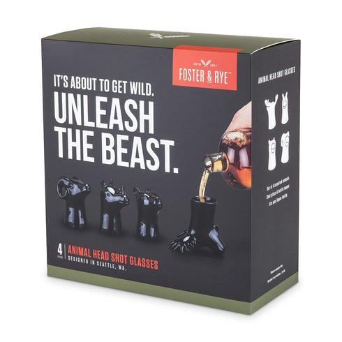 Ceramic Animal Head Shot Glasses