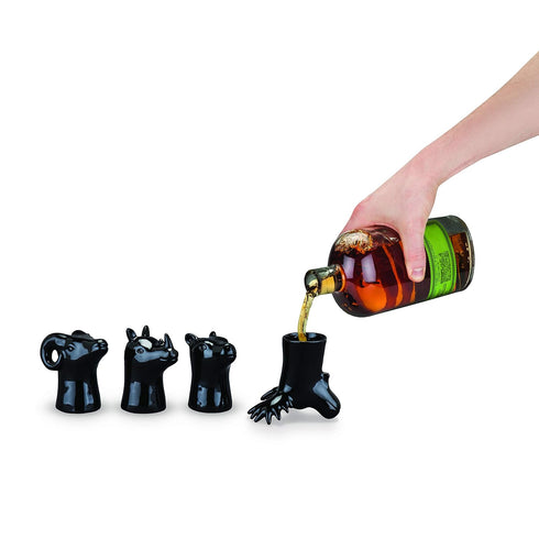 Ceramic Animal Head Shot Glasses