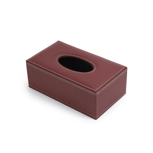 Tissue Box Holder- Maroon