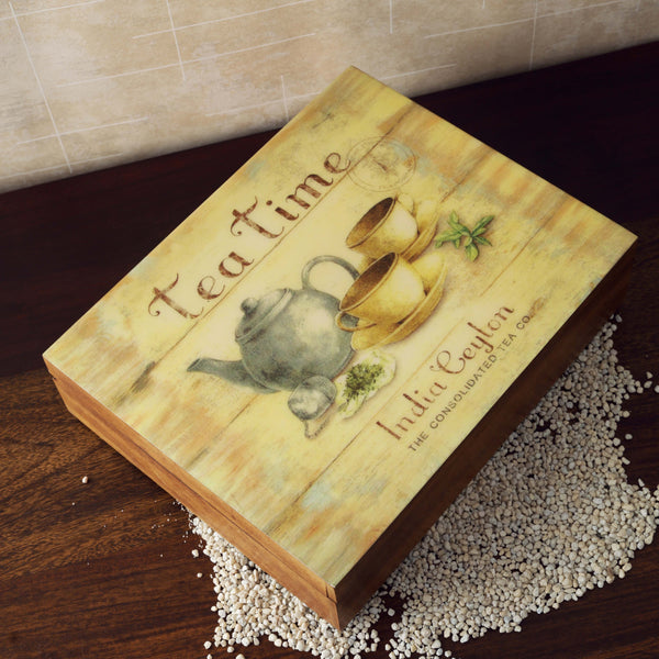 Teatime Decorative Wooden Organizer