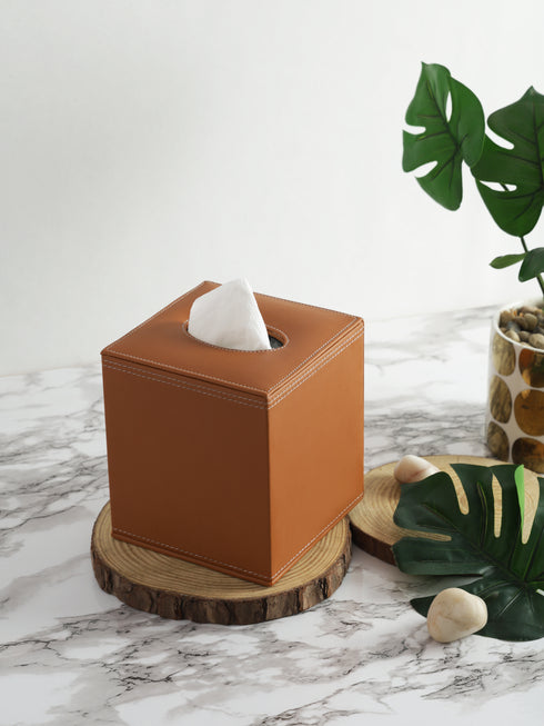 Tissue Box Square-Tan