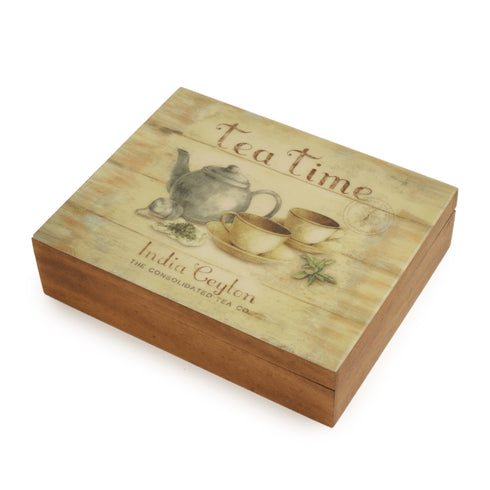 Teatime Decorative Wooden Organizer