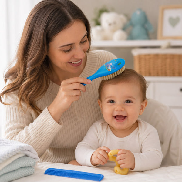Baby Hair Brush & Comb Set- Ocean Blue