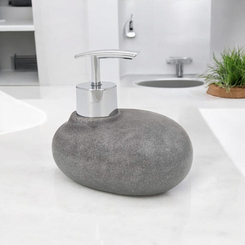 Soap Dispenser Pebble Stone- Grey