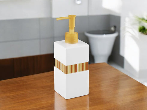 Soap Dispenser Orange Stripes