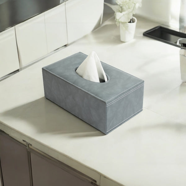 Tissue Box Holder- Drizzle Grey