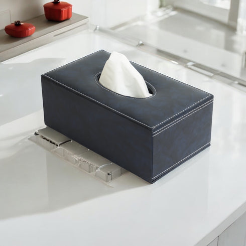 Tissue Box Holder- Midnight Blue