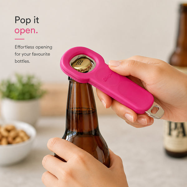 Silicone and Metal Dimple Bottle Opener