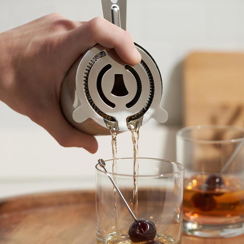 Classic Stainless Steel 2-Prong Cocktail Strainer