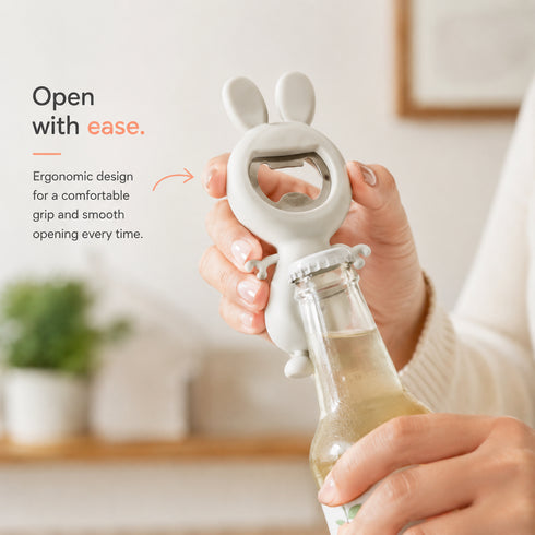 Rabbit Bottle Opener- White