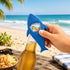 Shark Silicone & Steel Bottle Opener- Blue