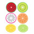 Vibrant Fruit Silicone Coasters & Drink Lids