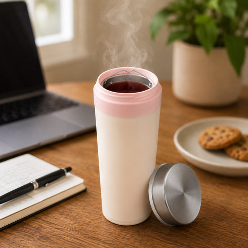 Pastel Pink Double-Wall Thermal Tumbler