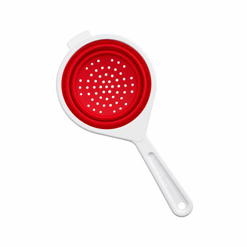 Collapsible 6" Colander -Rd & Wh