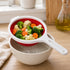 Collapsible 6" Colander -Rd & Wh