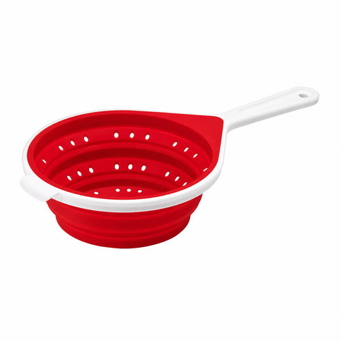Collapsible 6" Colander -Rd & Wh