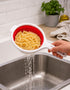 Collapsible 6" Colander -Rd & Wh