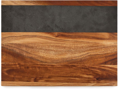 Twine Rustic Farmhouse Wood with Slate Cheese Board (L)
