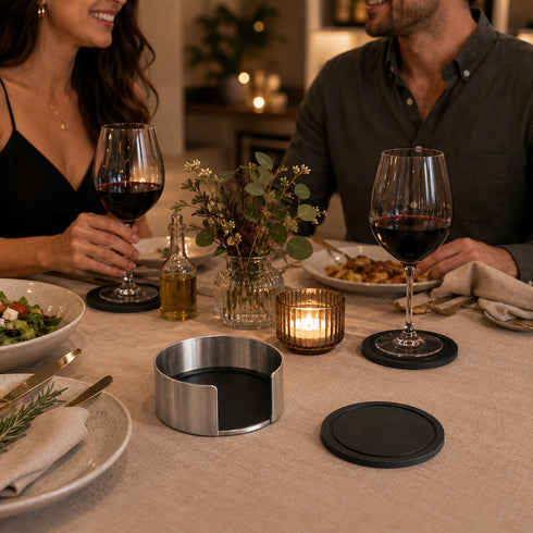 VETRO Coaster Set with Holder