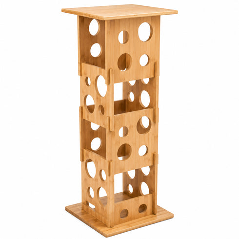 Bamboo Wine Tower Rack